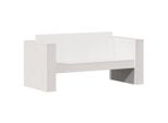 Vidaxl Divano Da Giardino A 2 Posti Bianco 134X60X62 Cm In Legno Di Pino Massiccio
