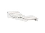 Lettino Prendisole Bianco 205X70X31,5 Cm In Legno Di Pino Massiccio