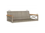 Panca Sospesa Grigia 109X62X40 Cm In Poly Rattan