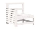 Divano Da Giardino Con Braccioli Bianco 69X62X70,5 Cm In Legno Di Pino Massiccio