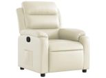 Vidaxl Poltrona Relax In Pelle Finta Crema