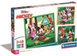 Clementoni - Puzzle Disney Mickey 3X48 ElementóW - Oficjalny Produkt Oryginalny