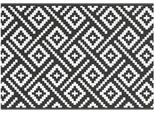 Vidaxl Tappeto Per Esterni Arakil Bianco E Nero 160X230 Cm Pp