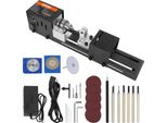 Vevor Mini Tornio 96W Tornio Diametro Max. Diametro Di Tornitura 70 Mm Velocità Del Mandrino 4250-8500 Giri/Min Tornio A Copiare Con Regolazione A 7 Velocità Tornio Con Accessori Completi