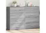 Vidaxl Credenze 2 Pz. Grigio Sonoma 60X31X84 Cm Materiale A Base Di Legno