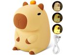 Luce Notturna In Silicone Capybara, Lampada Per Bambini Capybara, Luce Di Allattamento Dimmerabile Con 2 Luminosità, Lampada Da Comodino A Led, Regalo Per La Camera Da Letto Del Vivaio