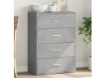 Vidaxl Credenza Grigio Cemento 60X31X84 Cm Materiale A Base Di Legno