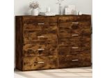 Vidaxl Credenze 2 Pz. Rovere Fumé 60X31X84 Cm Materiale A Base Di Legno