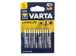 Varta, Batterie Aaa A Lunga Durata, 6 Pezzi (Prodotto Dalla Germania)