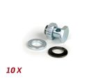 Vite Morsetto Cavo Freno Posteriore Bgm Originale Vespa V50, 50N, PV125, ET3, Pk S, Pk XL1, Pk XL2, Ets, Vna, Vnb, Vba, Vbb, Super, Gl, Gt, Gtr, Ts, Sprint, Gs, Ss, Rally, Px 10 Pezzi