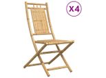 Vidaxl Sedie Da Giardino 4 Pz. Pieghevoli 46X66X99 Cm Bambù