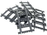 5X Lego Binario Ferroviario Dritto Nuovo-Grigio Scuro 60052 4279714 53401