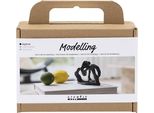 Creativ Company Set Per Scultura E Modellazione Argilla Autoindurente Nero