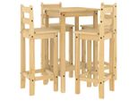 Vidaxl Set Da Bar 5 Pezzi In Legno Di Pino Massiccio