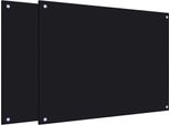 Vidaxl Alzatina Da Cucina 2 Pezzi Nero 80X60 Cm Vetro Temperato