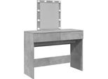 Vidaxl Tavolino Da Toilette Con Illuminazione Led Grigio Cemento 100X40X130 Cm
