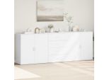 Vidaxl Credenze 3 Pezzi. Materiale A Base Di Legno Bianco
