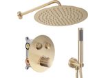 Set Doccia Da Incasso Rea Lungo Brush Gold Box
