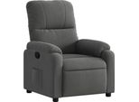 Vidaxl Poltrona Relax In Tessuto Microfibra Grigio Scuro
