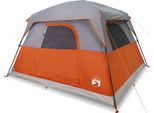 Vidaxl Tenda Da Campeggio 4 Persone Arancione Impermeabile