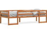 Vidaxl Letto Per Bambini Marrone Cera 75X190 Cm In Legno Di Pino Massiccio