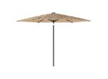 Vidaxl Ombrellone Con Palo In Acciaio Marrone 288X288X225 Cm