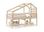 Vidaxl Letto A Soppalco Con Tetto 80X200 Cm In Legno Di Pino Massiccio