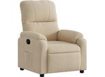 Vidaxl Poltrona Relax In Tessuto Microfibra Crema