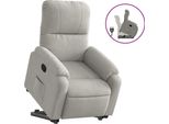 Vidaxl Poltrona Relax Con Ausilio Per L'alzata In Tessuto Microfibra Grigio Chiaro