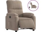 Vidaxl Poltrona Relax Elettrica In Tessuto Microfibra Taupe