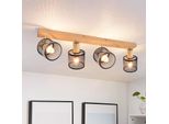 Zmh Faretto Da Soffitto A 4 Fiamme In Legno E14 Faretto Nero Da Soggiorno Lampada Da Cucina Orientabile Lampada Da Soffitto Vintage Spot Led Soggiorno Camera Da Letto Corridoio Senza