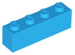 Lego® 100 Pezzi 3010 Mattoncini 1X4 Parte Basic 100 Blu Scuro