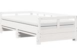 Vidaxl Letto Da Giorno Allungabile Con Materassi 90X200 Cm In Legno Di Pino Massiccio