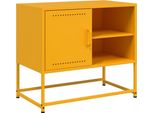 Mobile Tv Vidaxl Giallo Senape 68X39X60,5 Cm Acciaio