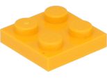 Piastre Lego® 2X2 3022 - 100 Pezzi Arancione Chiaro