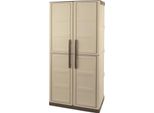 Dmora Armadio Da Esterno Ipno 39X70X165H Cm Beige, 2 Ante Portascope, Resistente Ai Raggi Uv, Impermeabile Italy