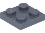Piastre Lego® 2X2 3022 - 100 Pezzi Grigio Scuro Bluastro