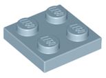 Piastre Lego® 2X2 3020 - 50 Pezzi Blu Sabbia