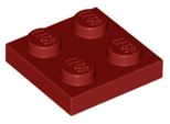 Piastre Lego® 2X2 3022 - 1 Pezzo Rosso Scuro