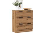 Vidaxl Credenza Artisan In Rovere 60X30X70 Cm Materiale A Base Di Legno