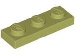 Piastra Lego® 1X3 3623 - 100 Pezzi Verde Oliva