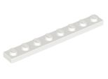 Piastra Lego® 1X8 3460 - 100 Pezzi Bianco