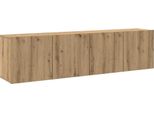Vidaxl Mobili Tv A Parete 2 Pz. Rovere Artigianale 80X30X41 Cm