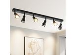 Zmh Plafoniera A Led 6 Fiamme Nere Plafoniera Spot GU10 Lampada Da Parete Orientabile Per Interni In Metallo Per Corridoio Sala Giovani