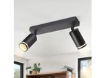 Zmh Faretto Da Soffitto A Led 2 Fiamme Nero GU10 Orientabile Faretto Da Parete Faretti Da Soffitto In Metallo Corridoio Soggiorno Cucina Camera Da Letto