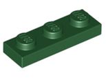 Piastra Lego® 1X3 3623 - 1 Pezzo Verde Scuro