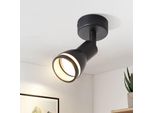 Zmh Led Plafoniera 1 Fiamma Nera Plafoniera Spot GU10 Orientabile Faretti Da Parete Spot Da Soffitto Per Corridoio Soggiorno Cucina Camera Da Letto, Senza Lampadine
