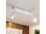 Zmh Led Plafoniera Bianca 2 Fiamme Plafoniera GU10 Orientabile Faretto Da Parete Interno Metallo Per Corridoio Soggiorno Cucina Camera Da Letto Senza Lampadina