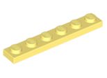 Piastra Lego® 1X6 3666 - 10 Pezzi Giallo Chiaro