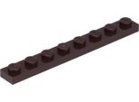 Piastra Lego® 1X8 3460 - 50 Pezzi Marrone Scuro